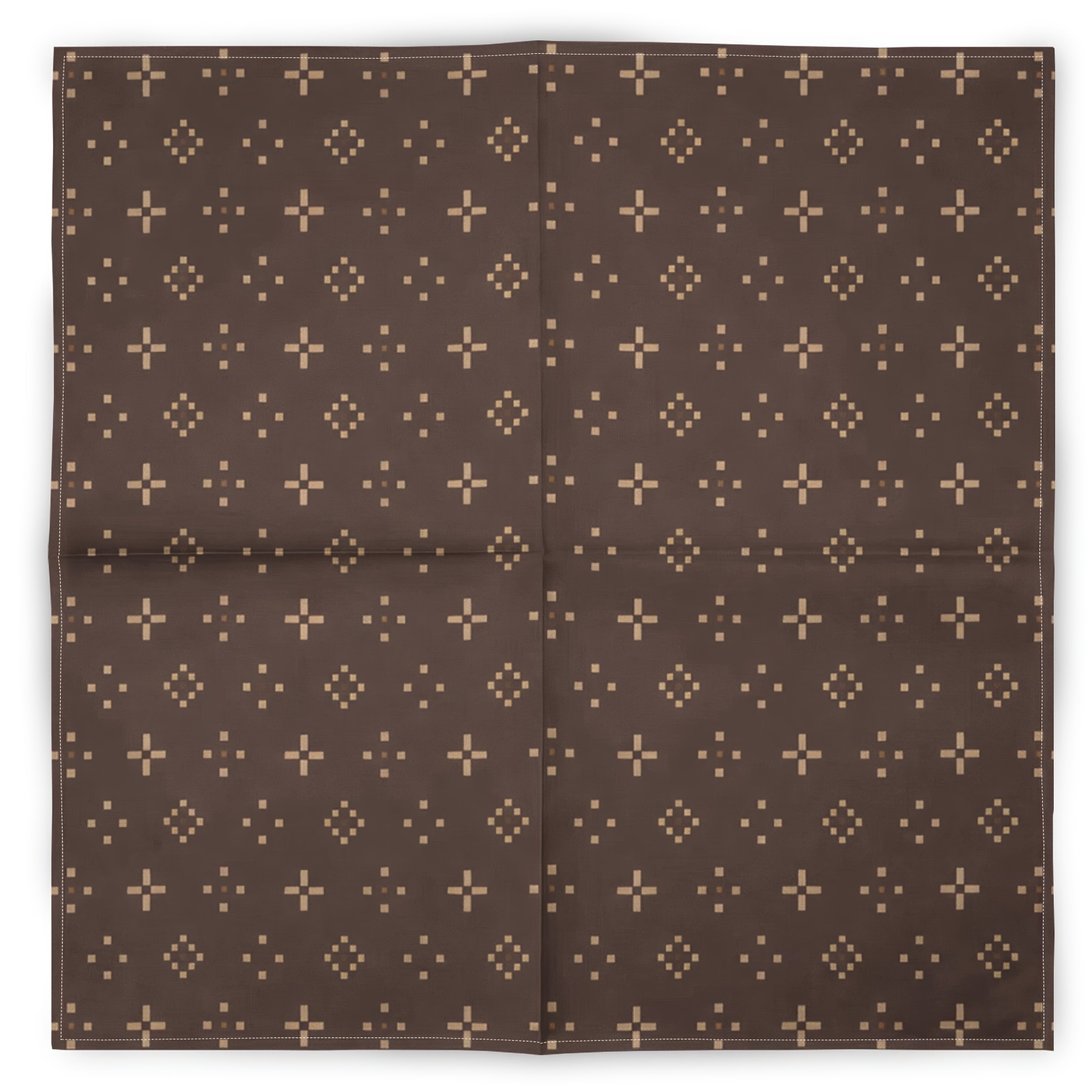 TEMU 1pc Foulard carré imprimé 2D à motif géométrique vintage, Foulard rétro stylé hip-hop, Mouchoir foulard tendance, Foulard carré de sport de ,