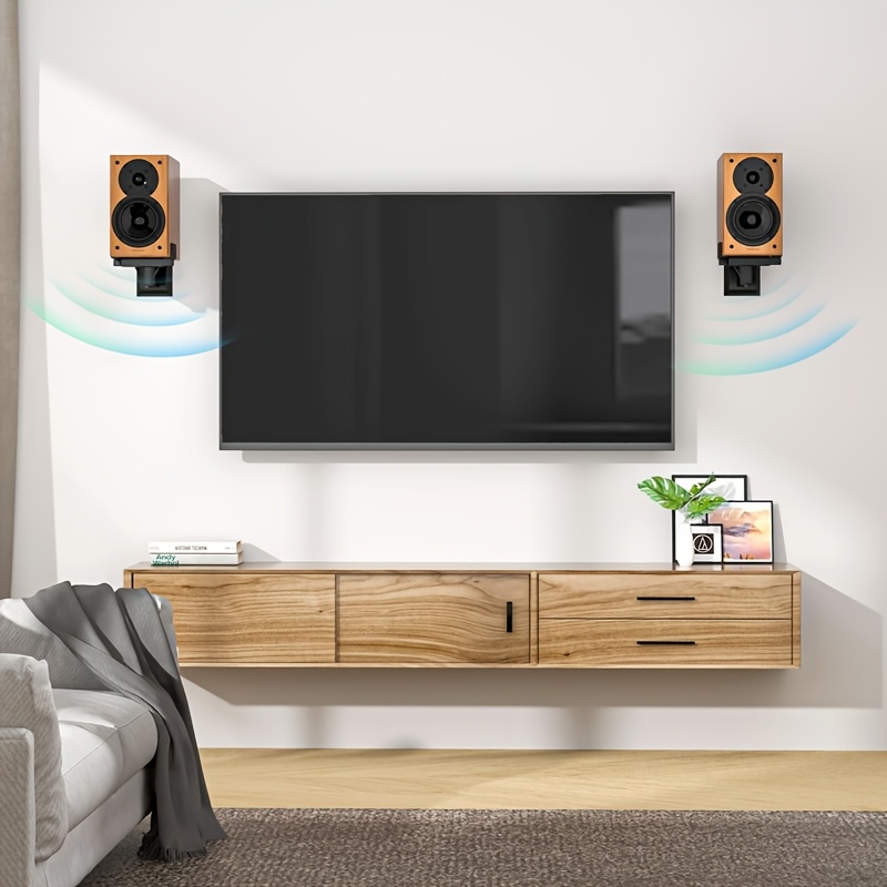 Black Wall Mount Universal Stereo Speaker Bracket