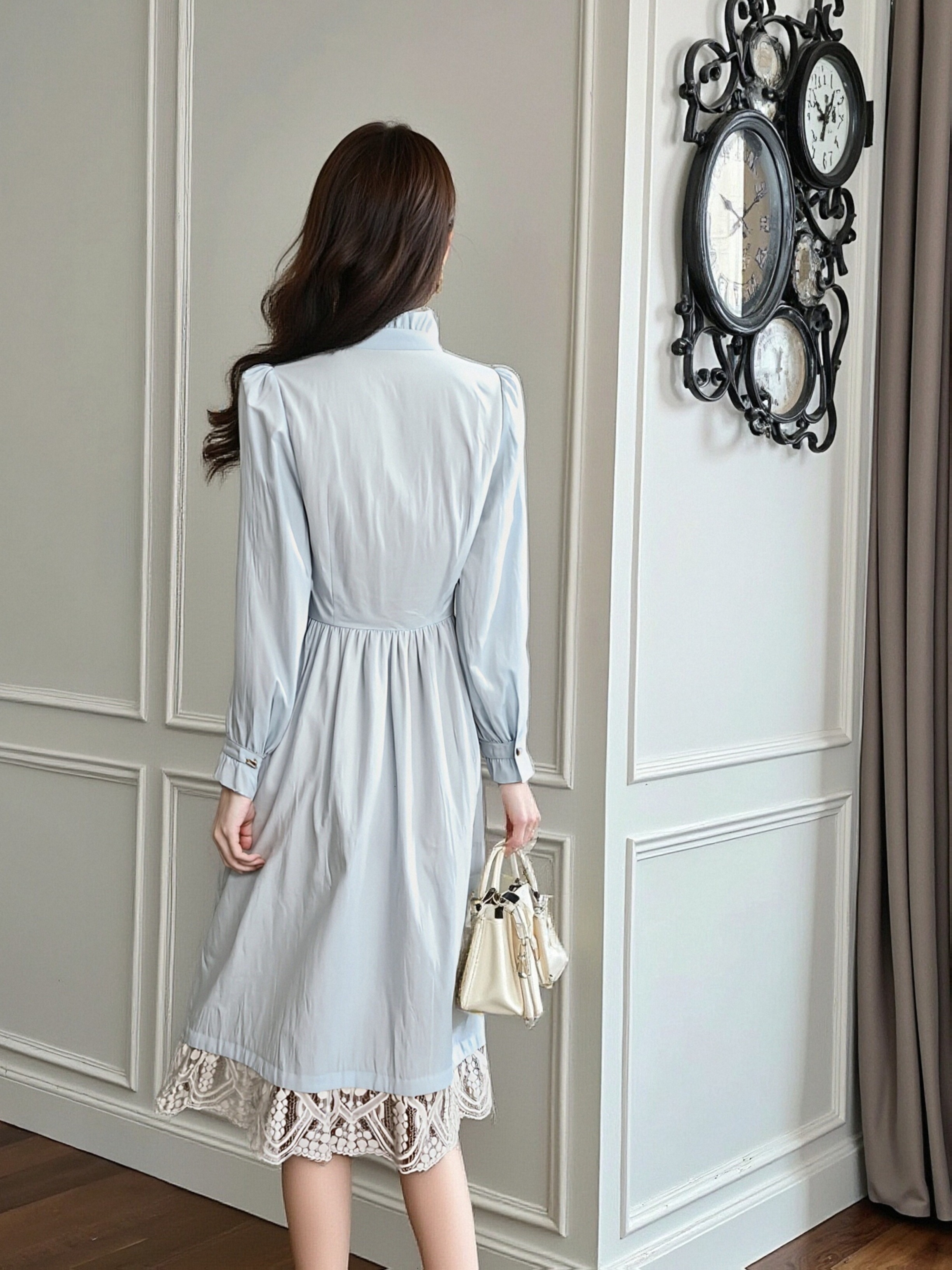 long sleeve shirt dress a korean style perfect early - Temu Canada