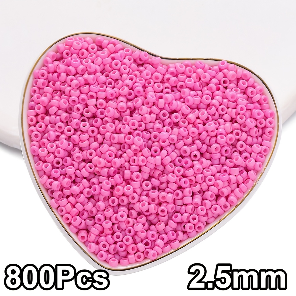 800pcs 2.5mm Multicolor Solid Color Glass Seed Beads