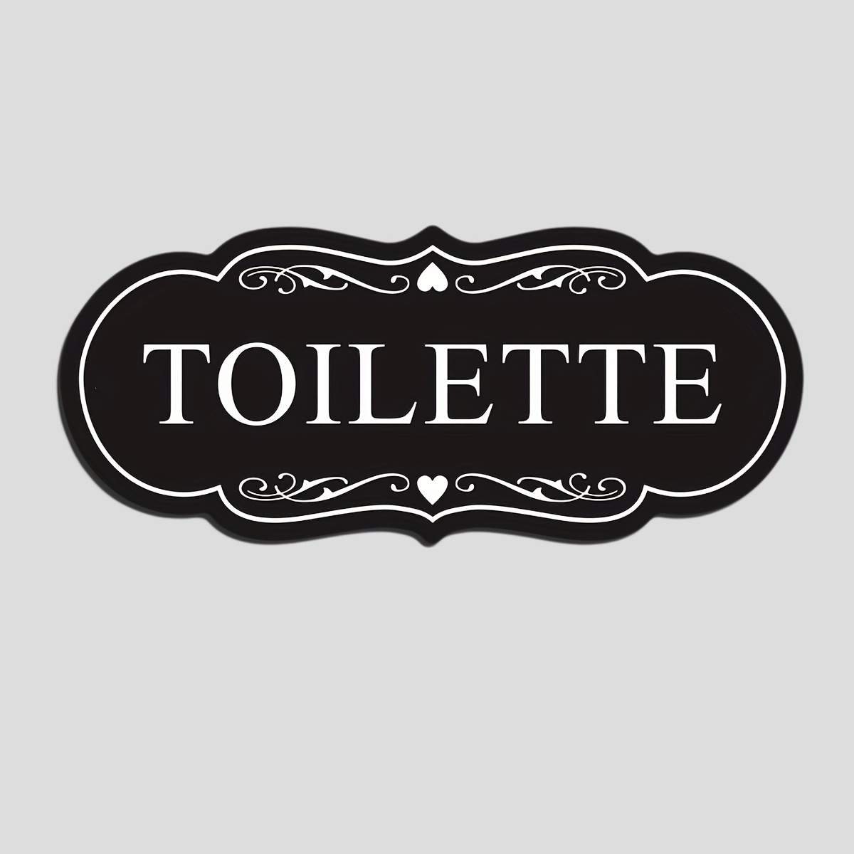 TEMU Plaque de porte 2D plate, 1 pièce, panneau de salle de bain auto-adhésif en acrylique pour maison, bureau, restaurant - Décoration de porte de