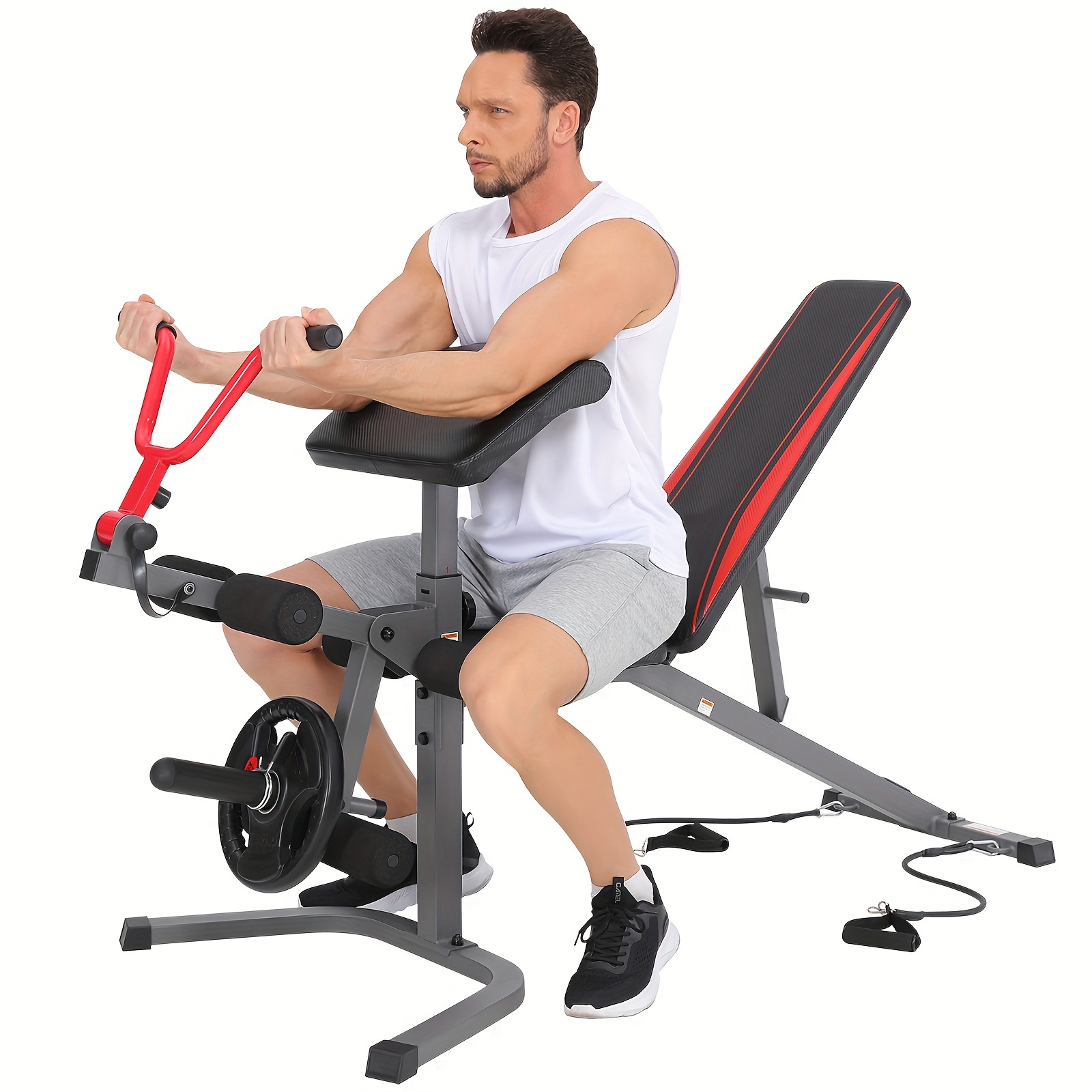 Foldable Weight Bench, 800lbs Weight Capacity Adjtable Workout Bench Incline Decline Bench Press For Home Gym Full Body Workout P 51765838