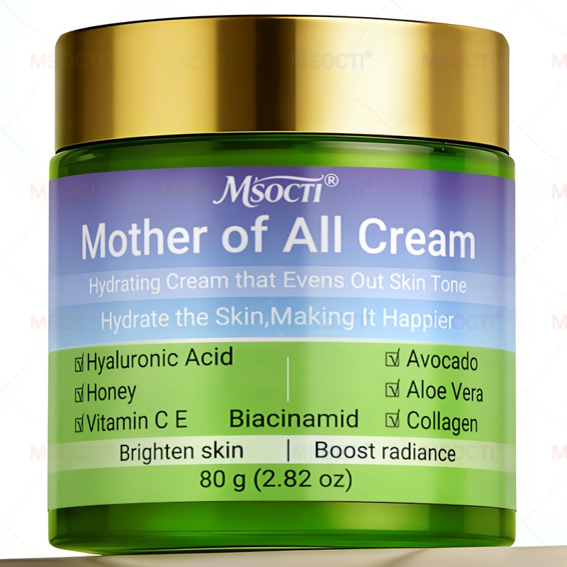 Image of Cream, With Vitamin C, Hyaluronic Acid, And Niacinamide, Skincare Benefits. Long-lasting Hydration For 72 Hours And Improves Overall Light Beige. Suitable For , Used For Holiday Gifts.