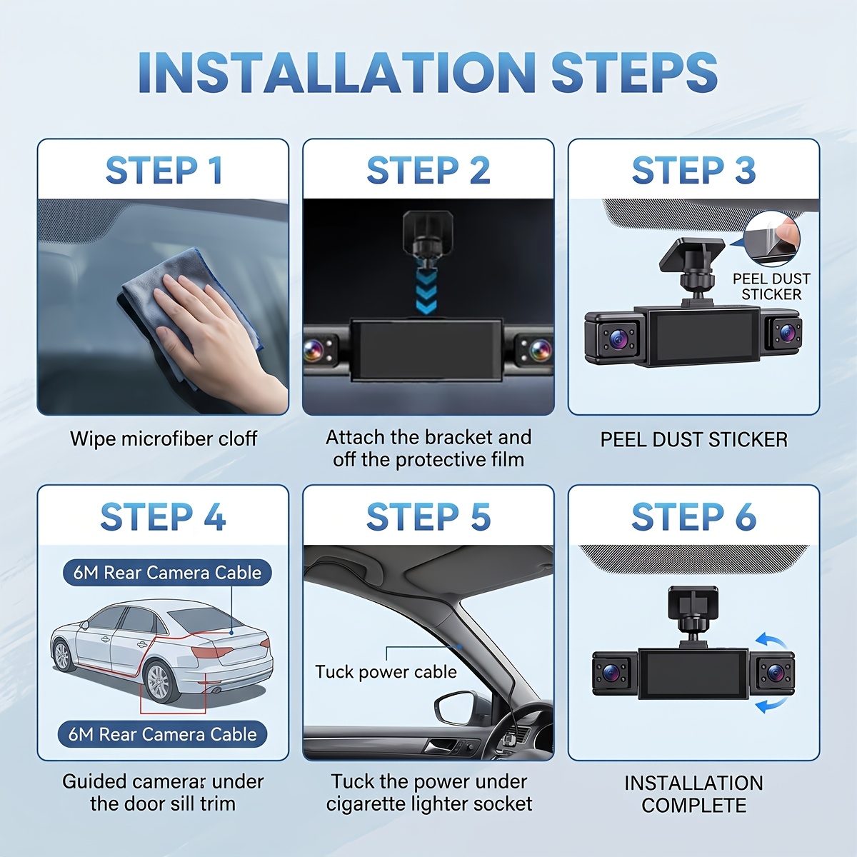 360° 4-Channel 1080P HD Safety Dash Cam Set