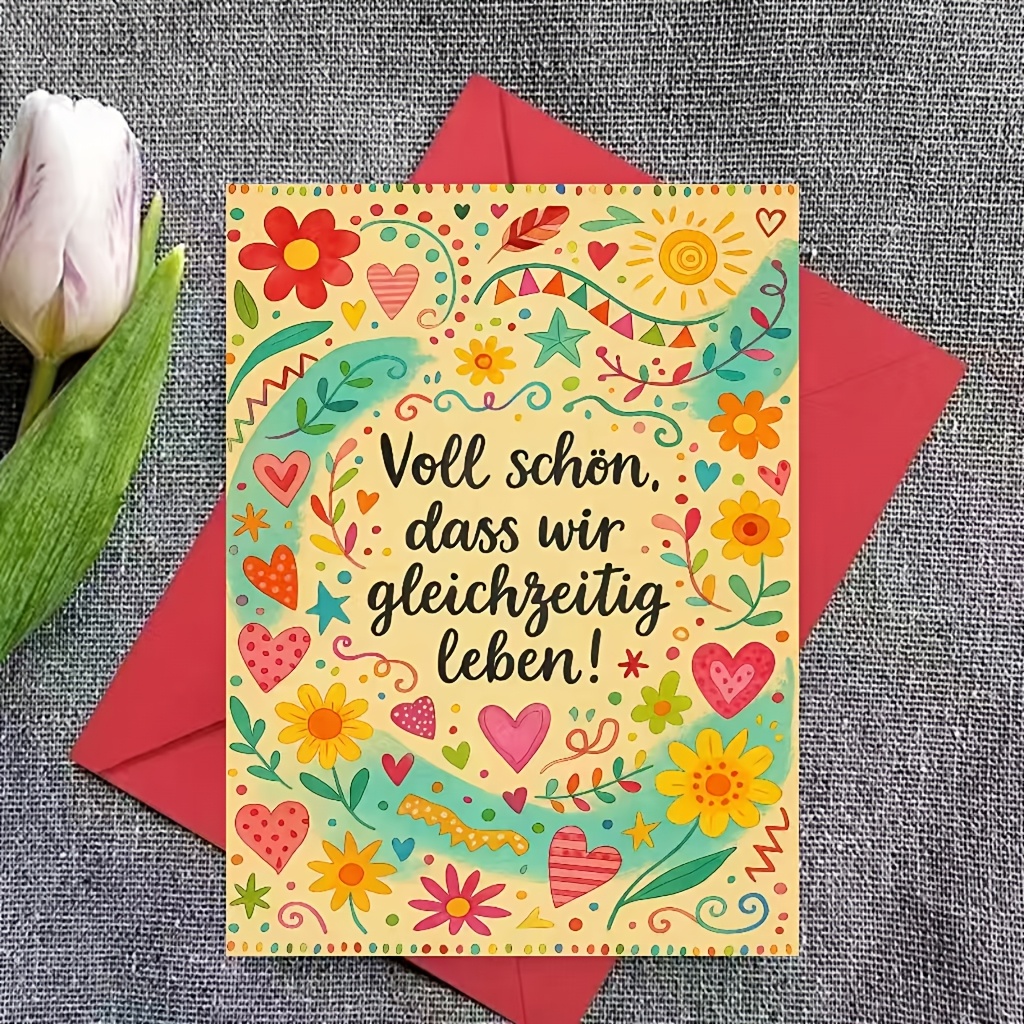 A Friendship Greeting Card, With Colorful Heart Patterns, Is To Of Shared Life. Suitable For