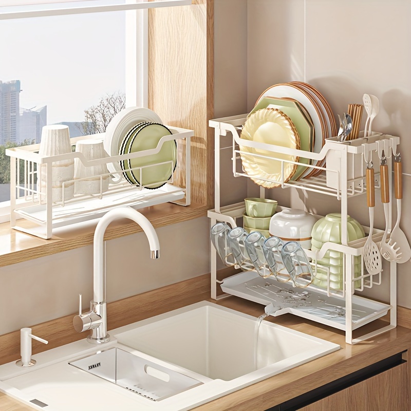 1pc drain rack kitchen dish rack sink side dishware Temu Australia