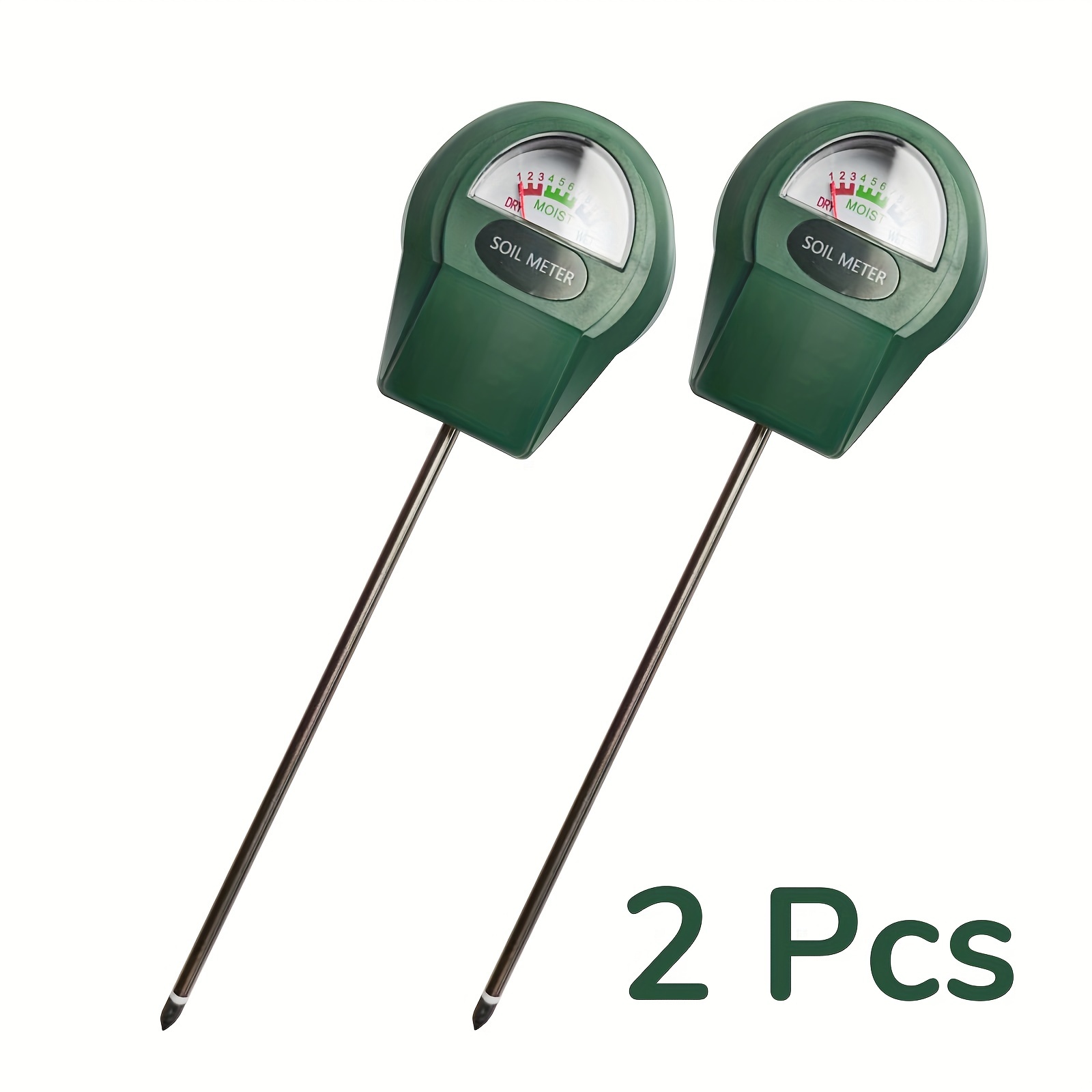 

2pcs Soil Moisture Meter, Plant Water Sensor For Indoor & Outdoor Use, 7" Hygrometer Probe For Pots, Garden & Lawn, , No Battery Needed, Voltage & Temperature Too, Indoor | | Precise Measurement Tool