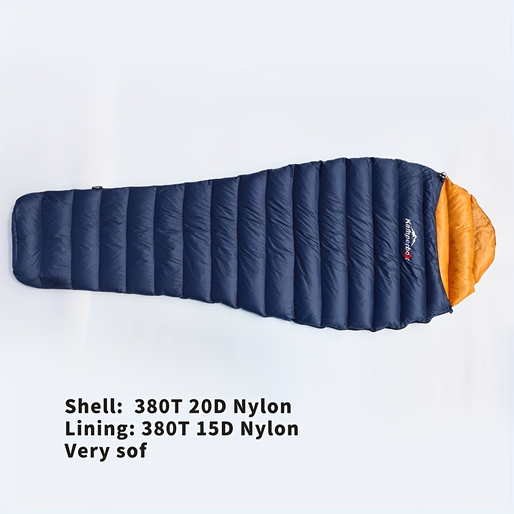 Sac De Couchage Adulte QEZER En Duvet 600+ – Ultraléger 820g, Compact, Confort 5-16°C, Idéal Pour Randonnée Et Camping été (café)