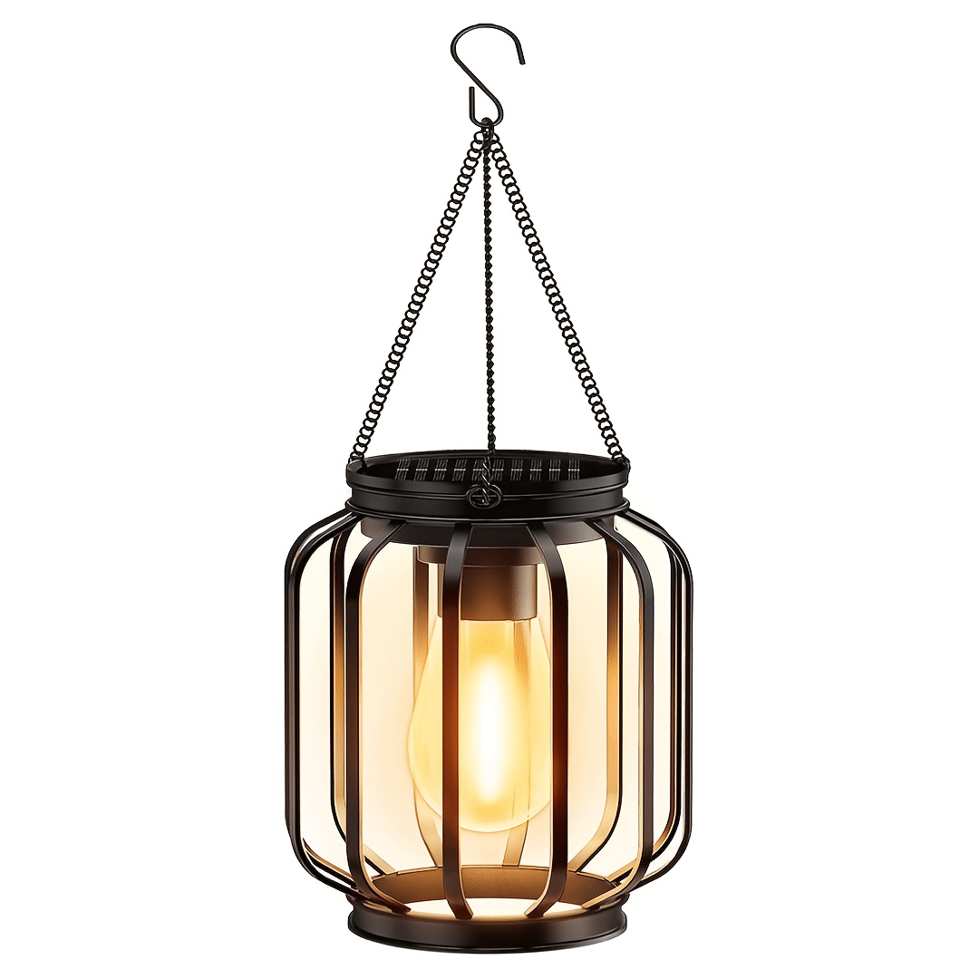 Temu – TEMU Outdoor Garden Hanging Lanterns, Metal Hanging Solar Lights Outdoor Lanterns Decorative, Solar Metal Hanging Lights With Hook, For Yard Patio