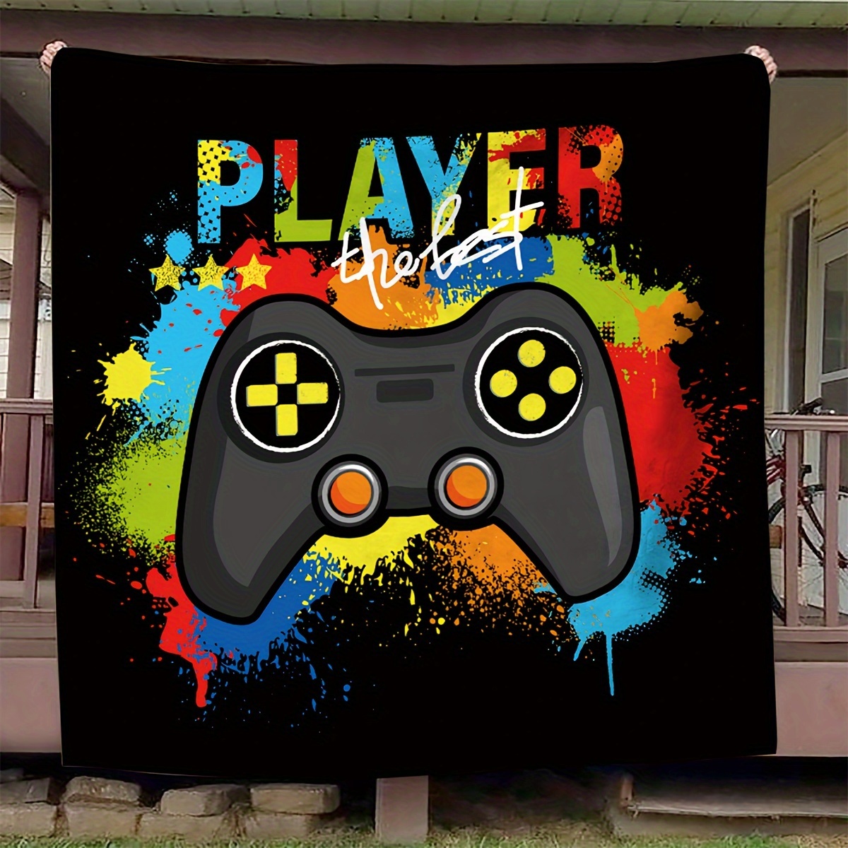 

1pc Gaming Blanket For Boys Fleece Gift Throw Blanket Gaming Video Games Bed Blanket For Teens Game Room Decor Plush Blanket For Suit For Bedroom Couch Birthday Gift