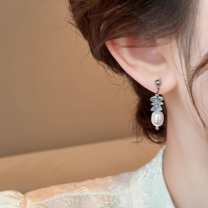 Women's Minimalist Imitation Pearl Earrings, Sweet Style