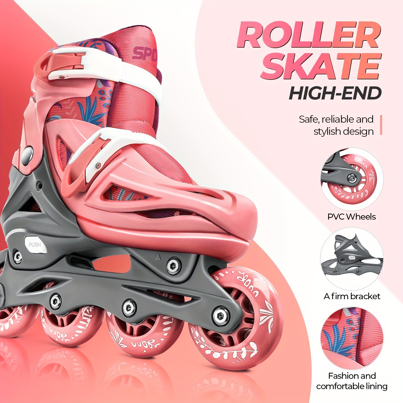 4-perjiijar Adjustable Roller Skates For popular Kids