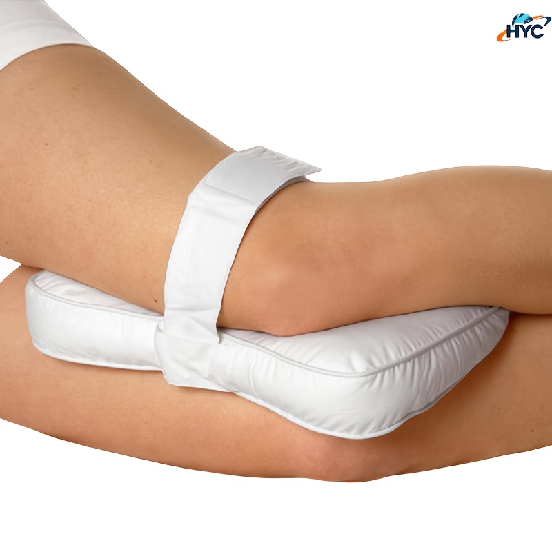 Single Leg Pillow Side Lying Knee Pillow With Straps To Secure Shredded Foam Knee Pillow