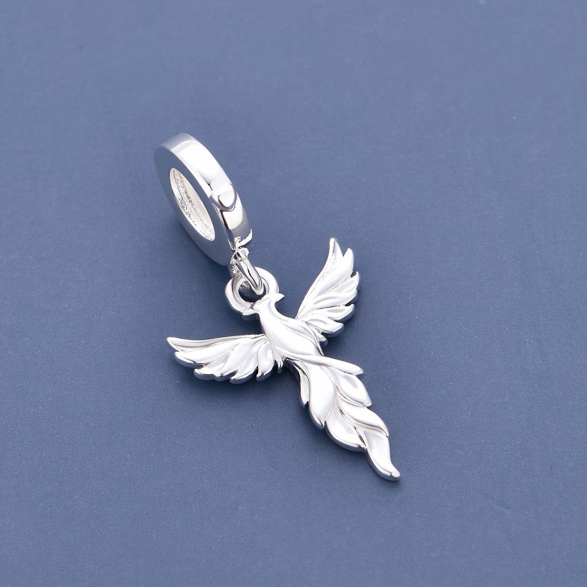 TEMU 1 pièce Pendentif de Feu du Bain en Cuivre Plaqué Argent, Design Simple, Convient pour la Fabrication de Bijoux DIY, Bracelets ou , Convient aux