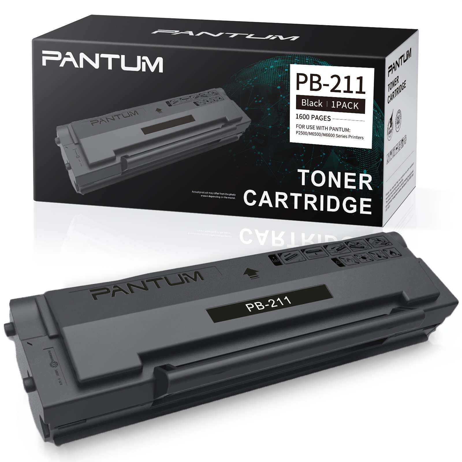 

Pb-211 Black Toner Cartridge Compatible P2200, P2500w, , M6500nw, M6550nw, M6552nw, M6600nw, M6602nw Series, Yeilds Up To 1600 Pages