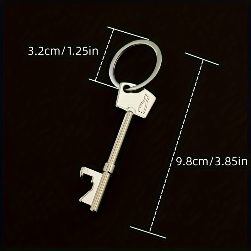 TEMU 2pcs Alloy Keychain Bottle Openers, Elegant Portable Beverage Opener Rings, Easy To Carry, Ideal Gift For Men