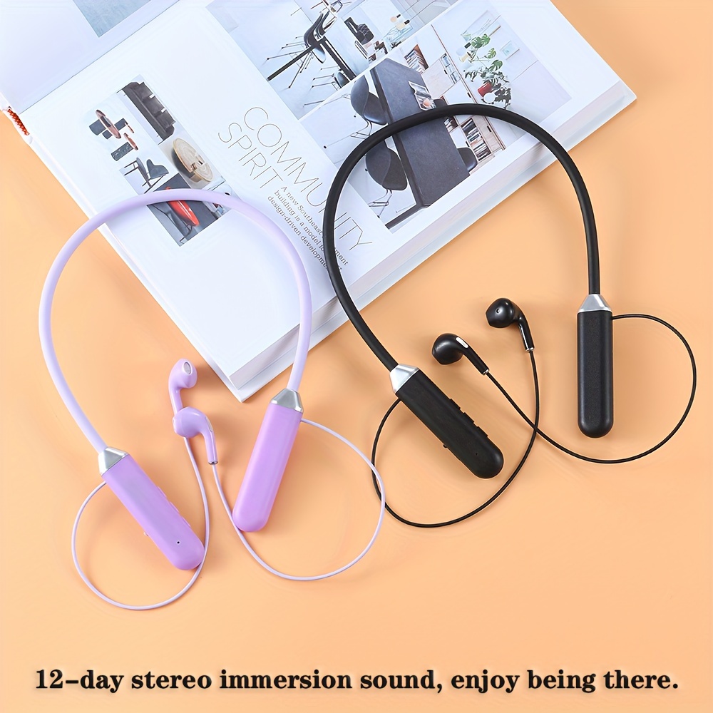 

Brand-new Wireless Neck Headphones, With Enc Noise Reduction Charging Display And High-definition Sound Quality Dsp Intelligent Noise Reduction Chip, High-end Quality, Suitable For Sports And Running.