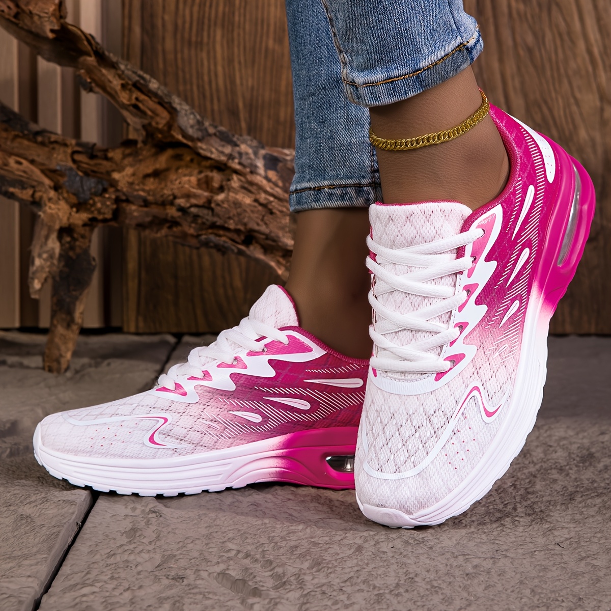 Image of Women's Fashionable And Versatile Casual Sneakers With Air Cushion, Walking Shoes, Running Shoes, Women Shoes