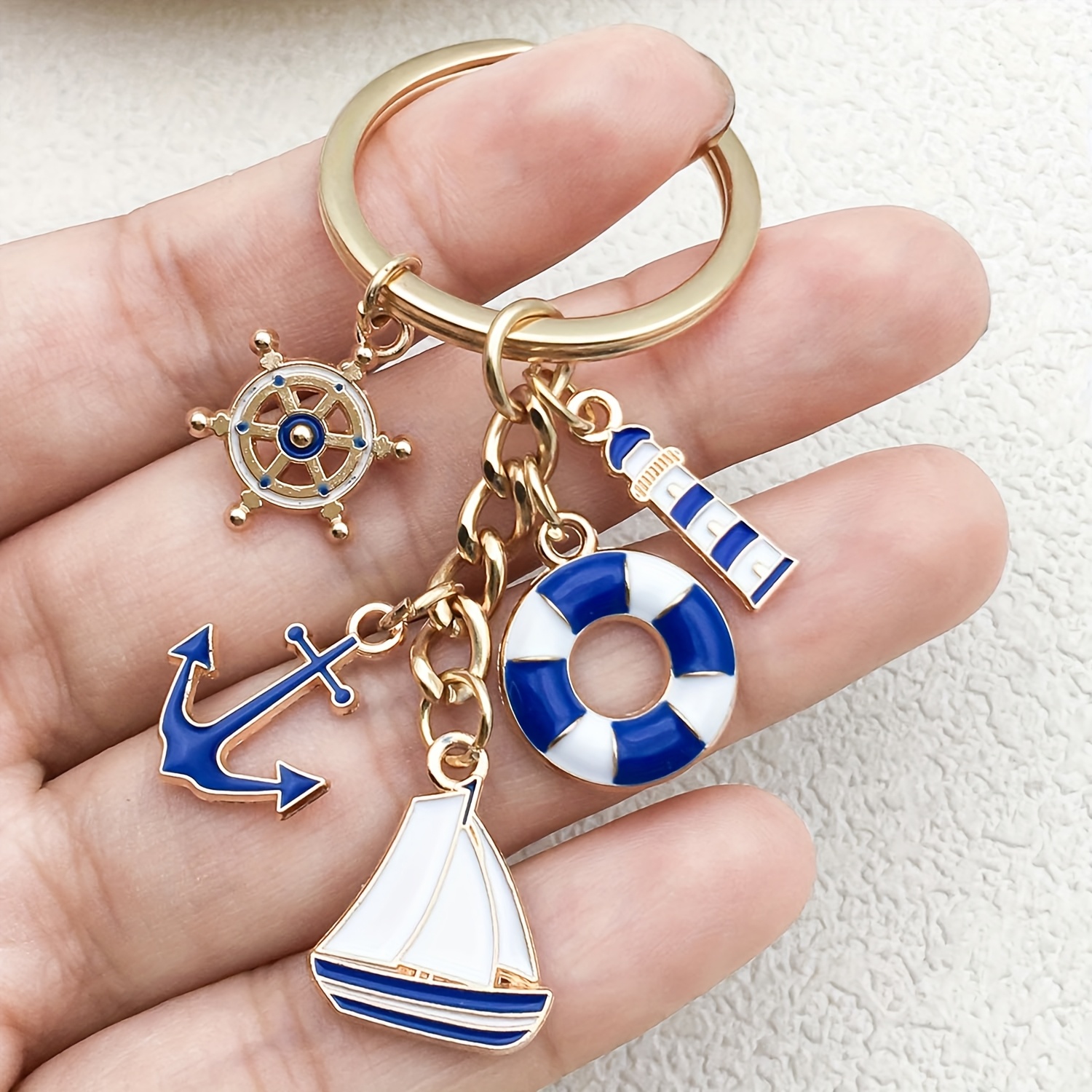 1pc   enthusiast keychain alloy boat     sailboat     charms key ring for car keys backpacks wallets