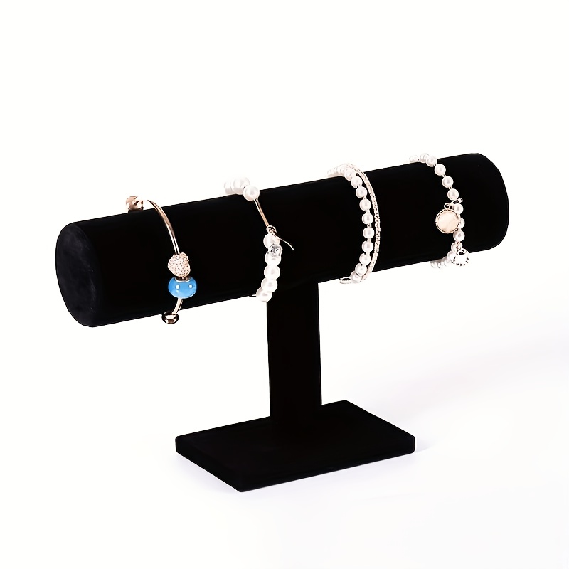 Black Velvet Single-Layer Display Rack for Bracelets, Gift for Her