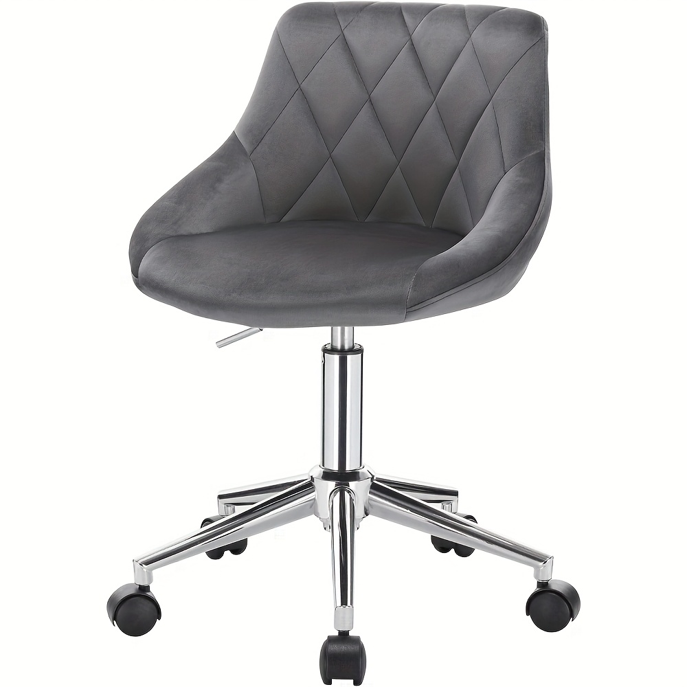 1pc Dining Chair, Velvet Seat, Chair, Kitchen Chair With Wheels, Suitable For Dining Room, Kitchen And