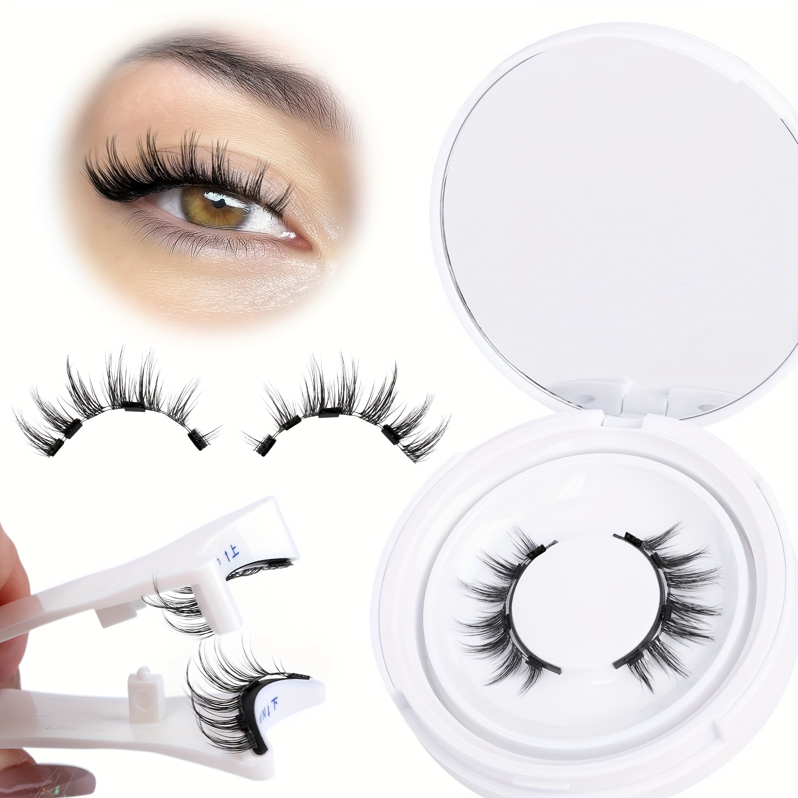 magnetic eyelashes kit reusable natural look no glue needed easy application for beginners details 2