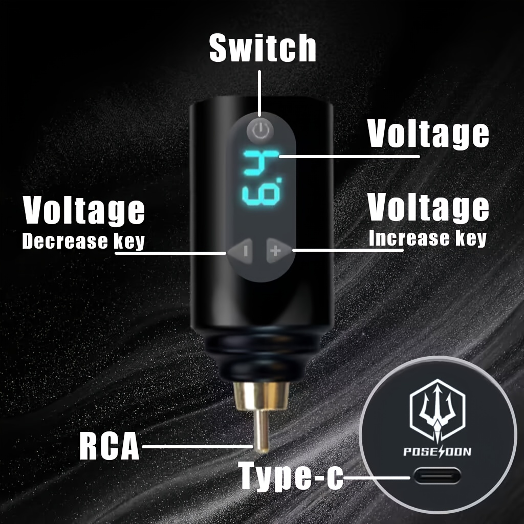 Kit De Machine à Tatouer Rotatif Sans Fil POSEIDON France