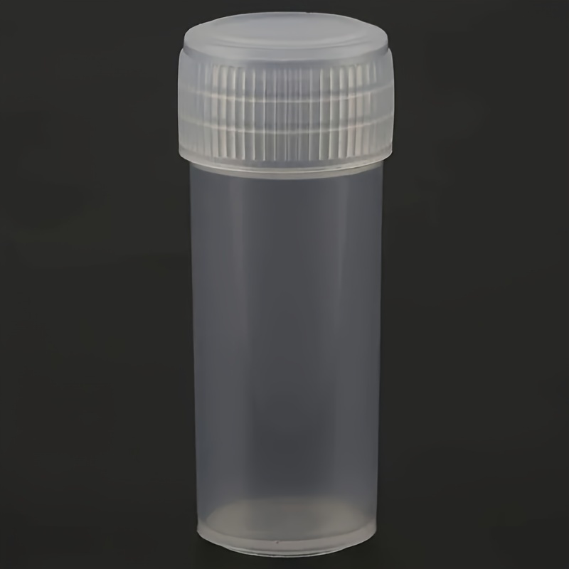 30 Pcs 5ml Plastic Test Tubes Sample Vials Capsules Storage Screw Caps