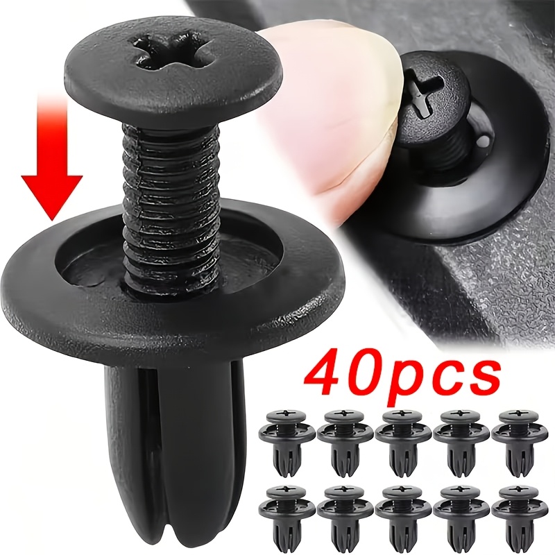 TEMU Vis de fixation à rivet en plastique, adaptées aux ailes, , clips à vis et boucles à rivet automobiles. Largement utilisées pour fixer les