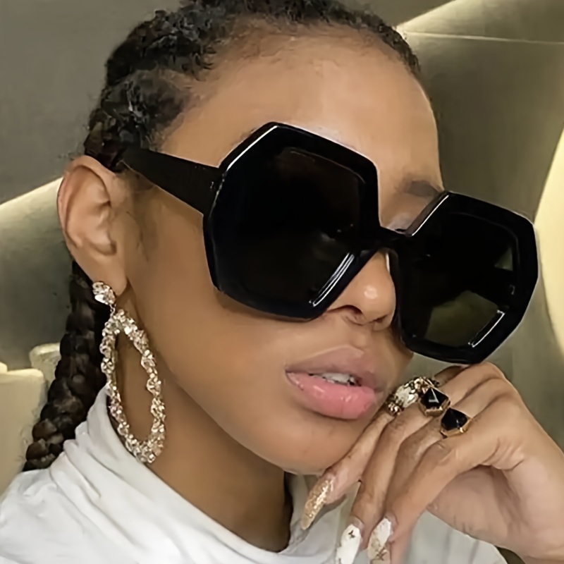 

Oversized Polygon Fashion Glasses For Women Cool Fashion Anti Glare Sun Shades For Vacation Beach Party