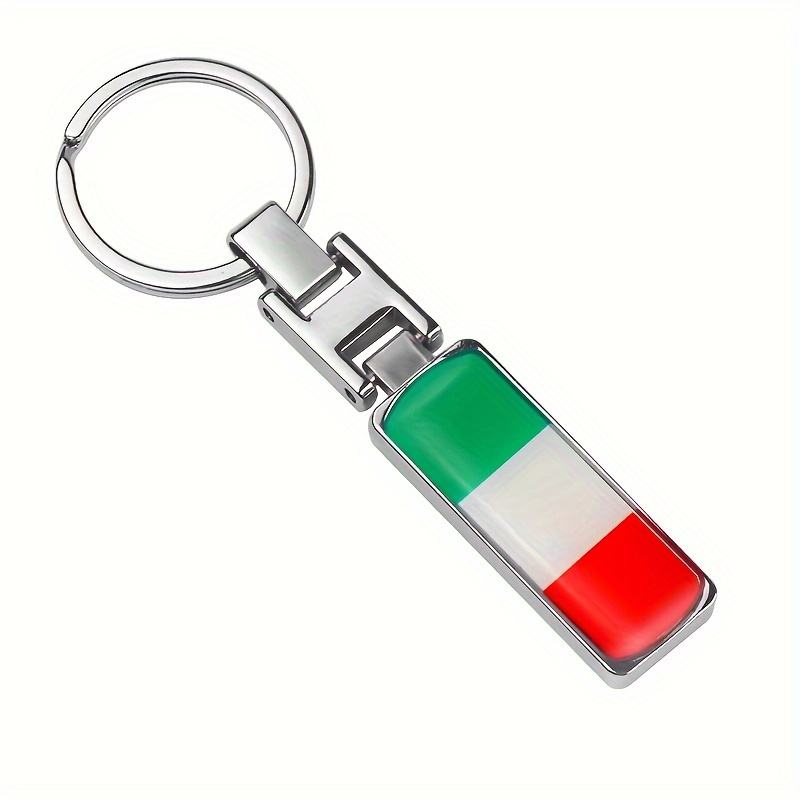 

Italian Flag 3d Metal Car Keychain - Stainless Steel, Unique Gift For Car Enthusiasts