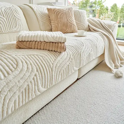 classic comfortable velvet sofa covers for living room machine washable polyester t shaped cushion covers all in one furniture protector suitable for single seater two seater three seater four seater and sectional sofas