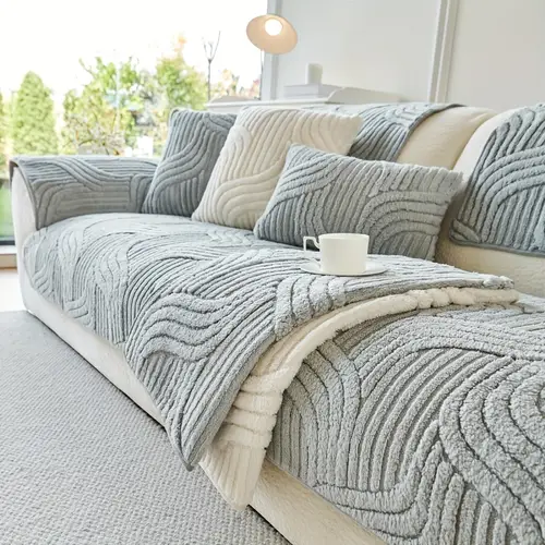 1pc plush non slip pet friendly breathable fashionable machine washable noprint suitable for living room bedroom office