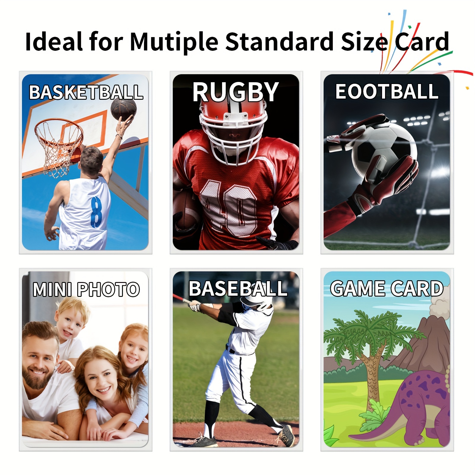 990pcs Plastic Trading Card Sleeves, 3