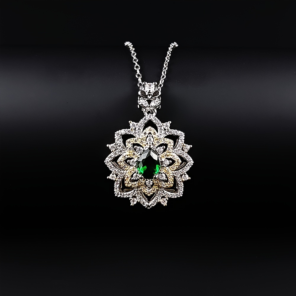 new   elegant synthetic zirconia womens necklace high quality personality pendant necklace engagement wedding gift couple anniversary party jewelry x6867b Product details 1