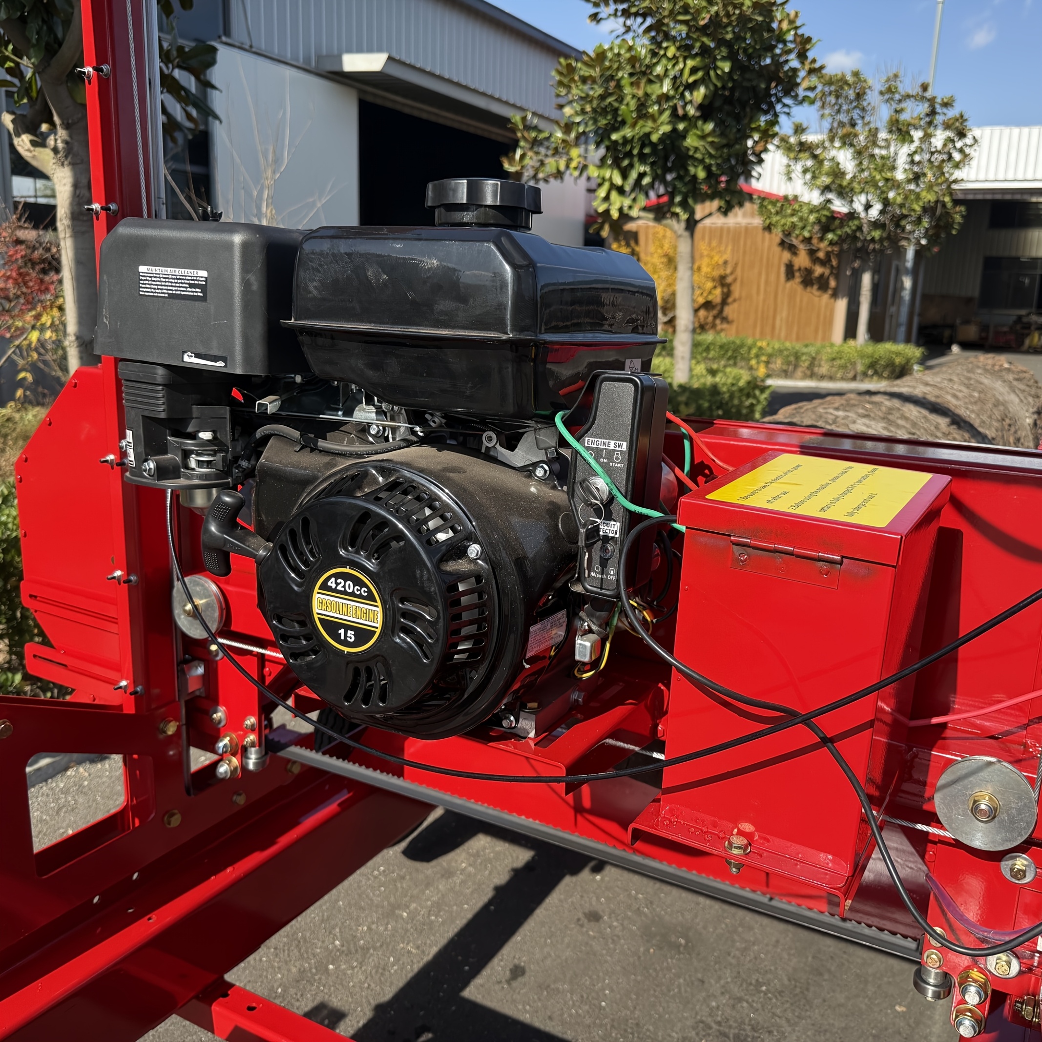 32 portable   420cc gas engine max log 32 19 7ft rail trailer tires   home use easy to   ca ship Product details 2