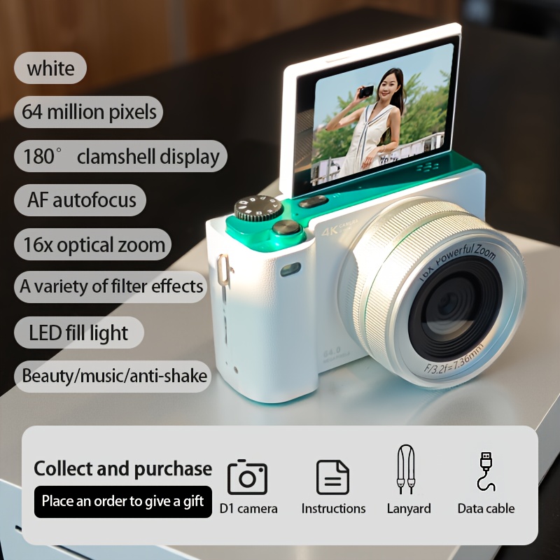 high definition mirrorless digital camera video recording Temu