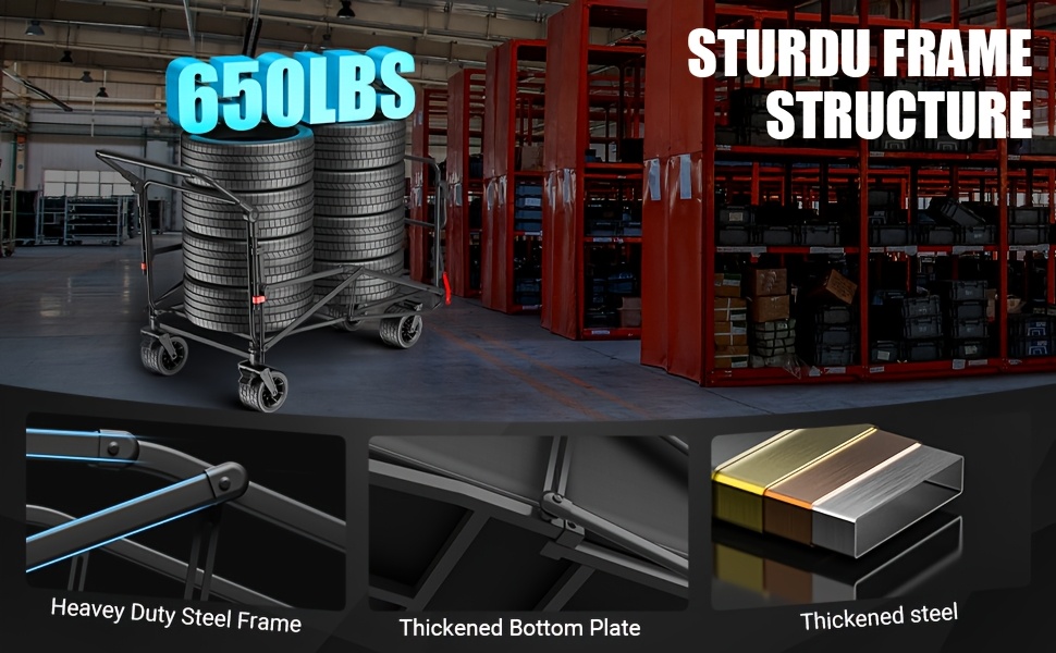 2-in-1 Multifunctional Folding Wagon Car, Convertible Beach Chair, 650LBS Large Capacity Wagon Car, Foldable Portable Grocery Wagon Car, Adjustable Backrest, All Terrain Travel Wagon Car Suitable for Grocery, Sports, Garden Shopping And Camping