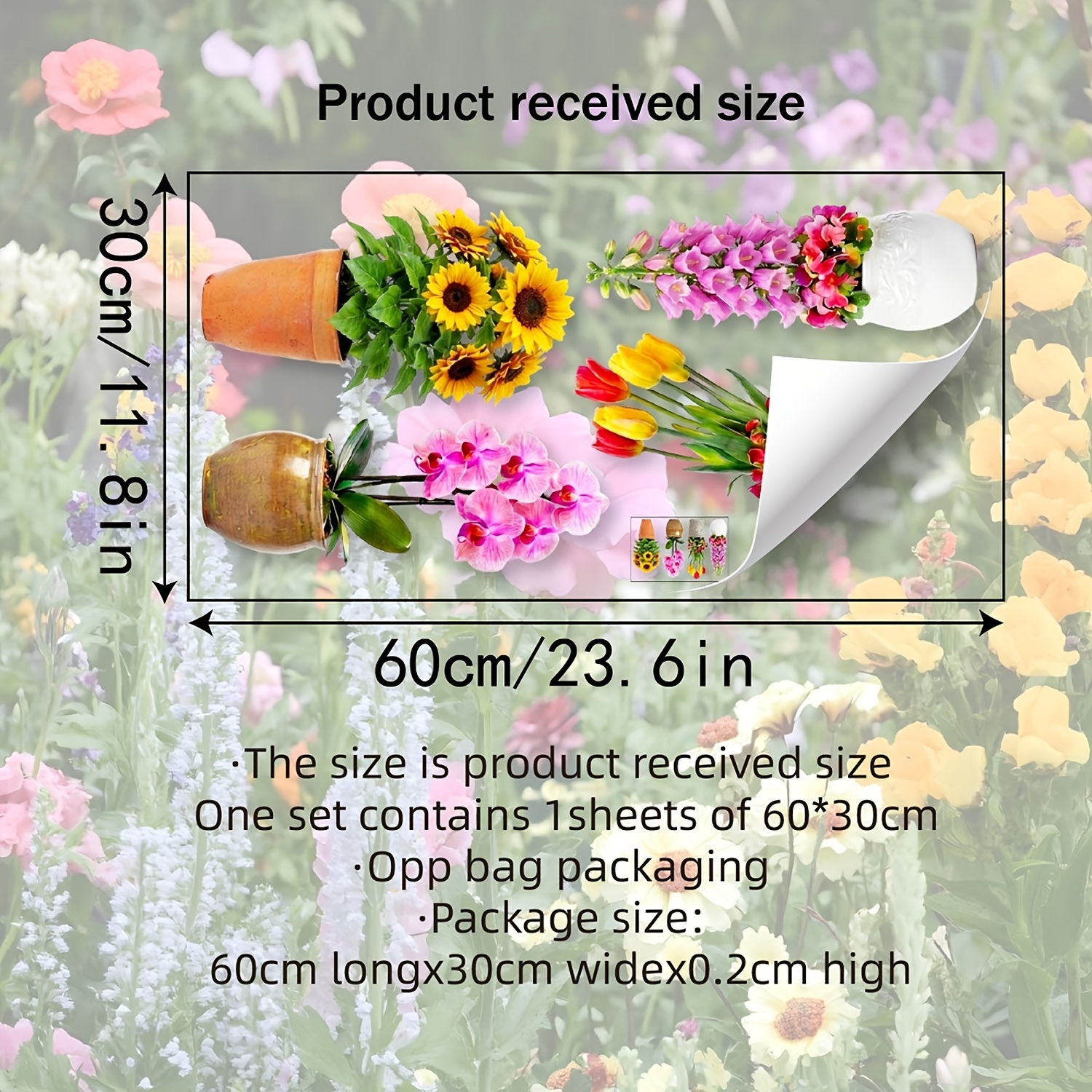 E-shop Kreativer Frühlings-Windspiel Blumentopf Pflanze Glas Aufkleber Geschäftsfenster Fenster Abnehmbarer Elektrostatischer Aufkleber