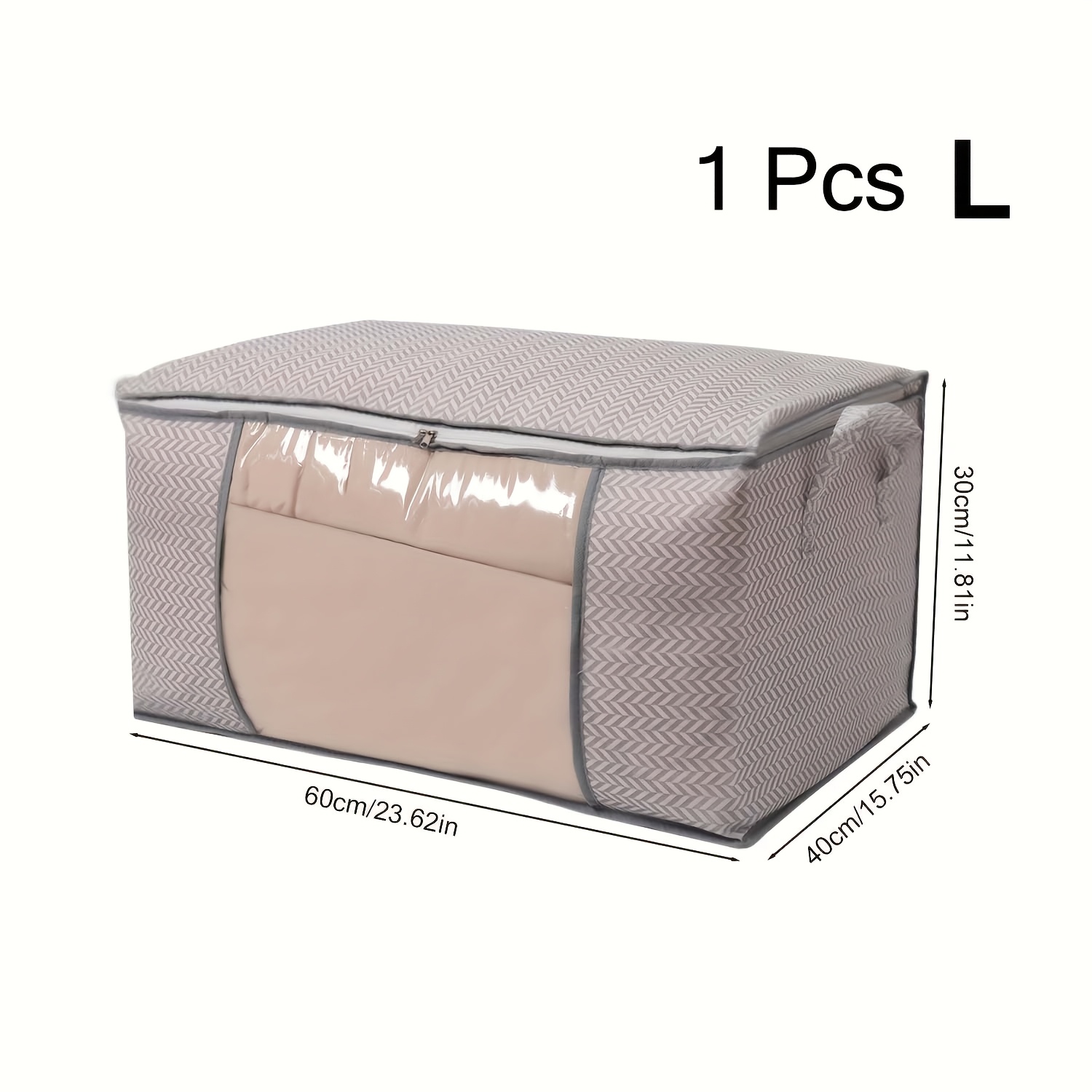 TEMU 1/4pcs Soft Large Storage Bags Set, Oversized Storage Bags With Transparent Windows, Storage Boxes, Reinforced Handle Storage Containers, Sturdy