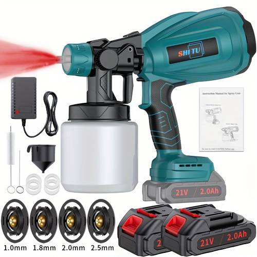 spray paint machine battery spray paint machine wireless high voltage spray gun used for painting furniture cabinets fences walls doors chairs in houses