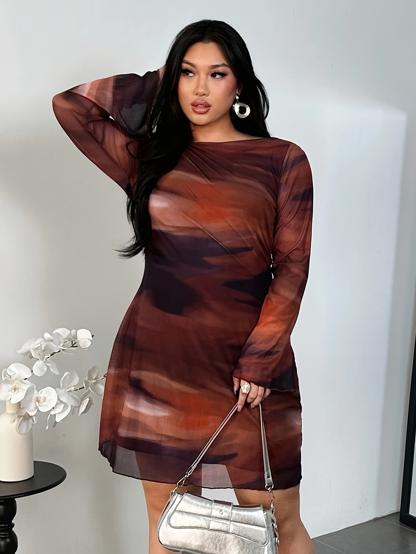 plus size plus size womens plus size gradient backless flare - Temu  Mauritius