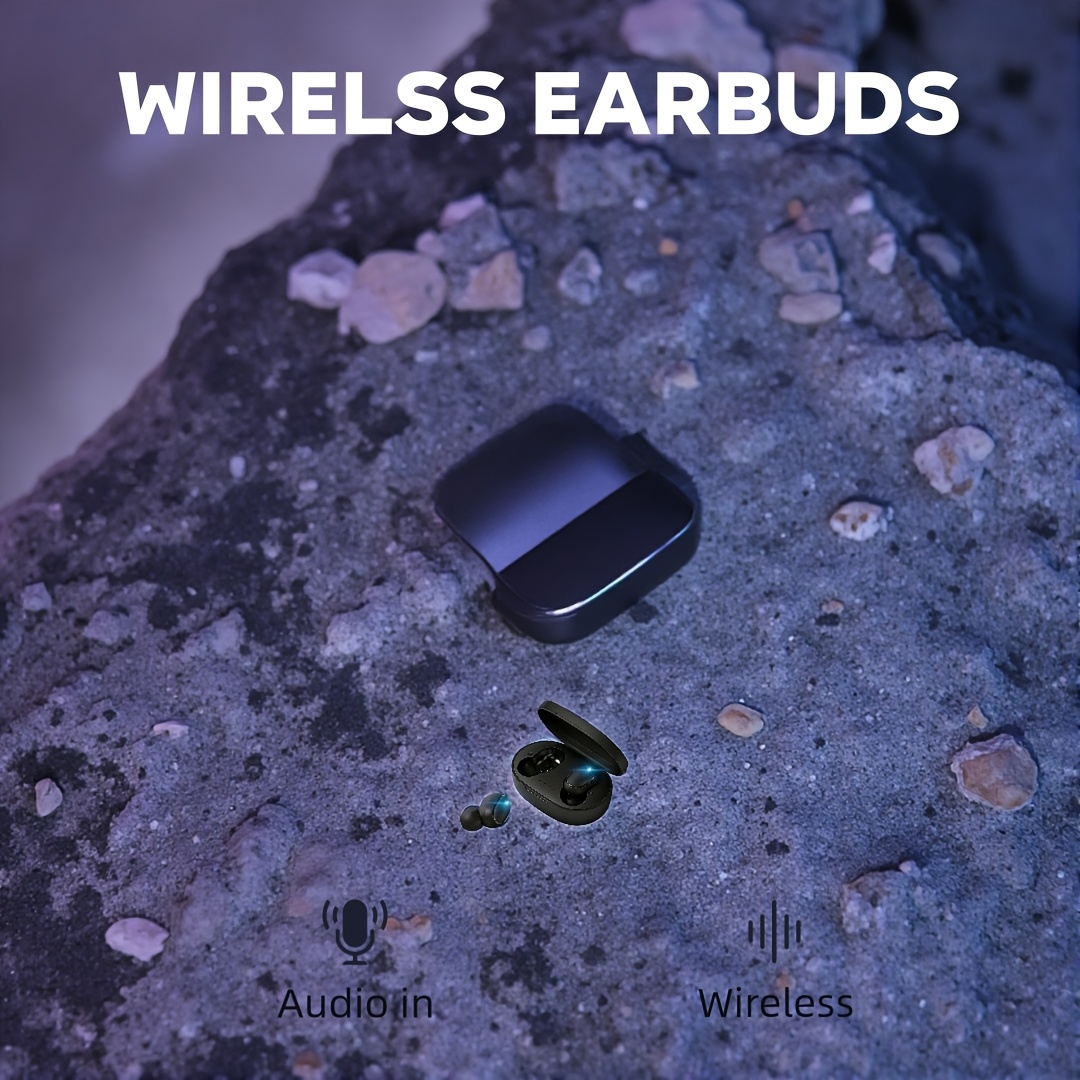 Wireless Earbuds, Compact In-ear Headphones With Charging Case, Button Control Earphones, , Stable Connection, Lightweight Portable Earbuds For Calls, Music, Work, Travel, Sports