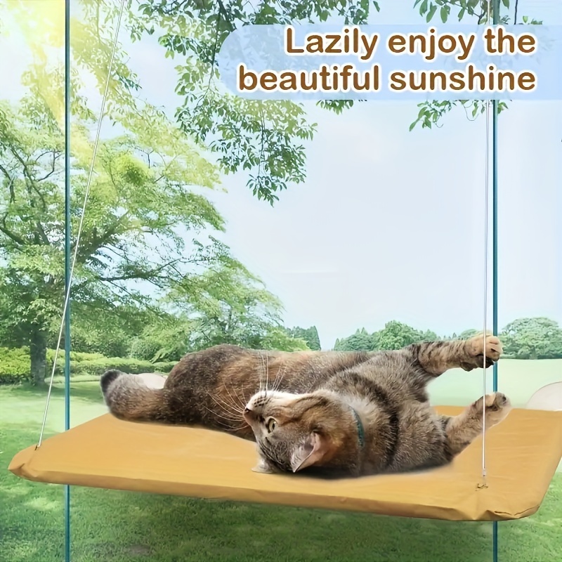 

1pc Pet Hanging Bed, Cat Hammock With Strong Suction Cups, For Window Glass Balcony , Cat Bed Supplies