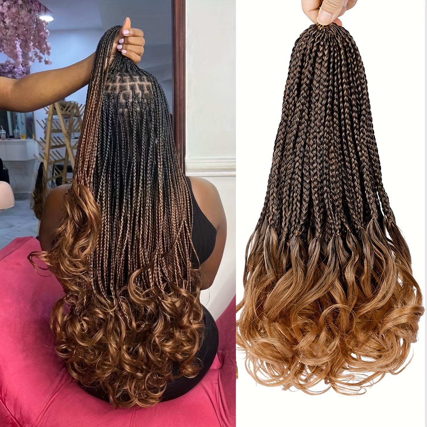 Curly Braiding Hair 16 Inch Pre Stretched 8 Packs Bouncy Loose Wavy  Braiding Hair Spanish Curly Braiding Hair French Braid in Hair Extensions  (16
