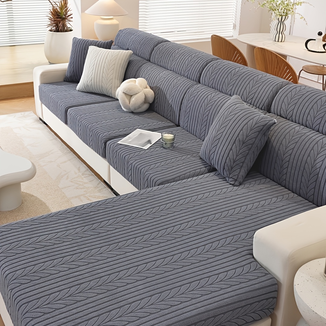 TEMU 1 elástica para sofá de tela jacquard estirable con diseño de