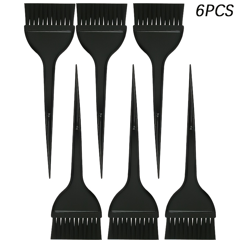 TEMU Set de 6/9 pinceaux à teinture pour cheveux à tête large, pinceaux de salon pour décoloration et , à pointe pointue, outils d'application de