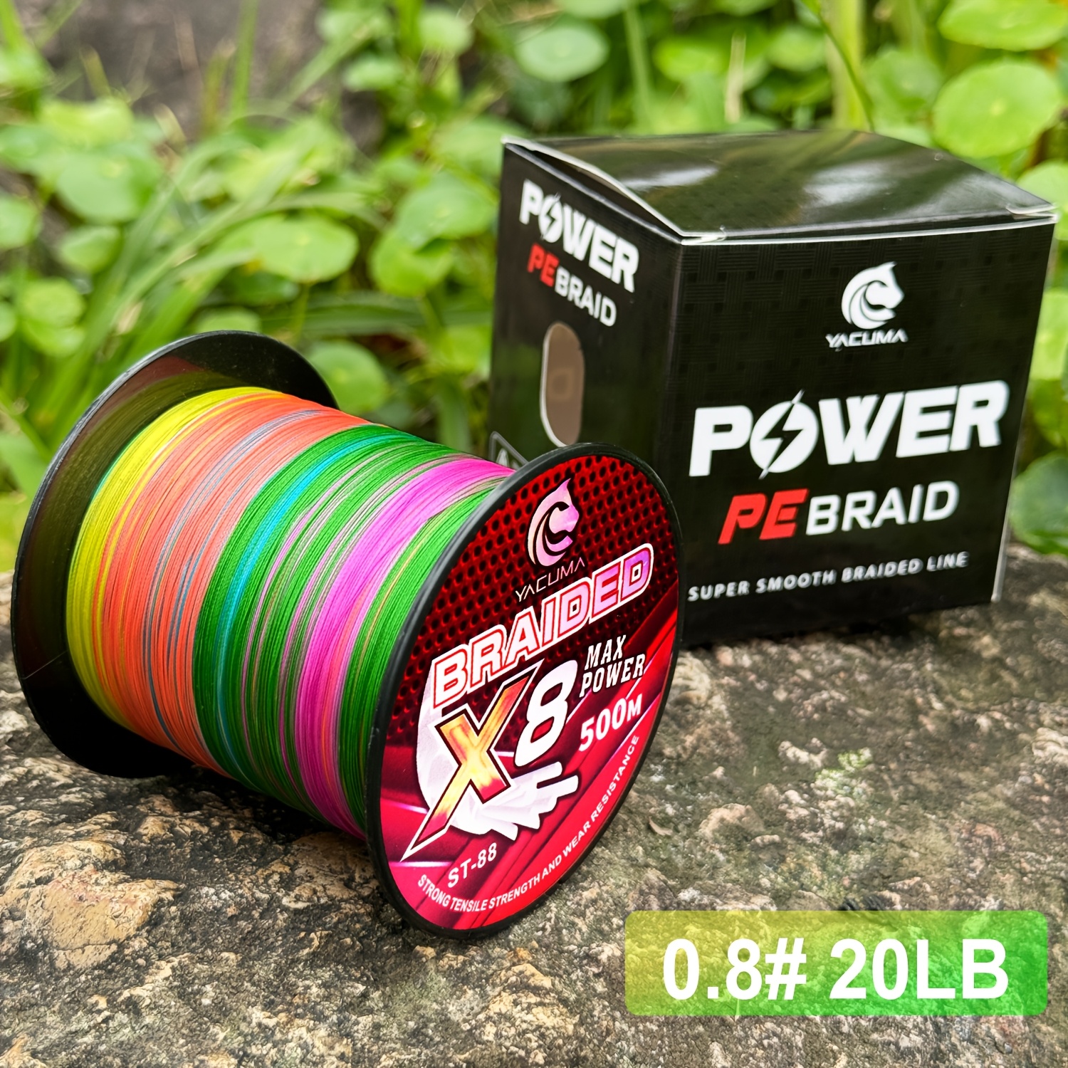 Yacuma 546yds/500m Multicolor 8-strand Pe Fishing Line - High Strength, 20lb-118lb Options For All