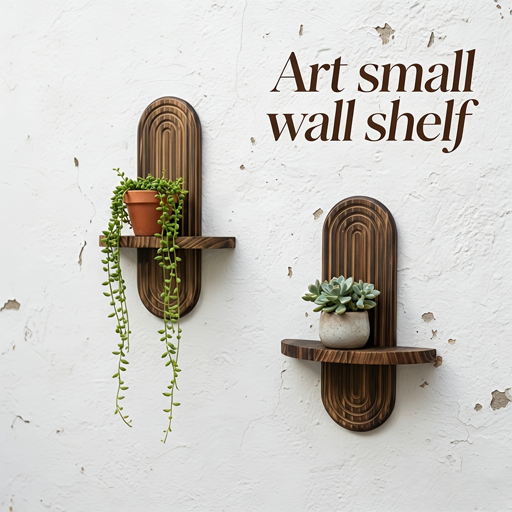 Wall Shelf, Bohemian Wall Shelf, Multi-functional Wall-mounted Floating Shelf - Suitable for Kitchen, Bathroom, Living Room, Office