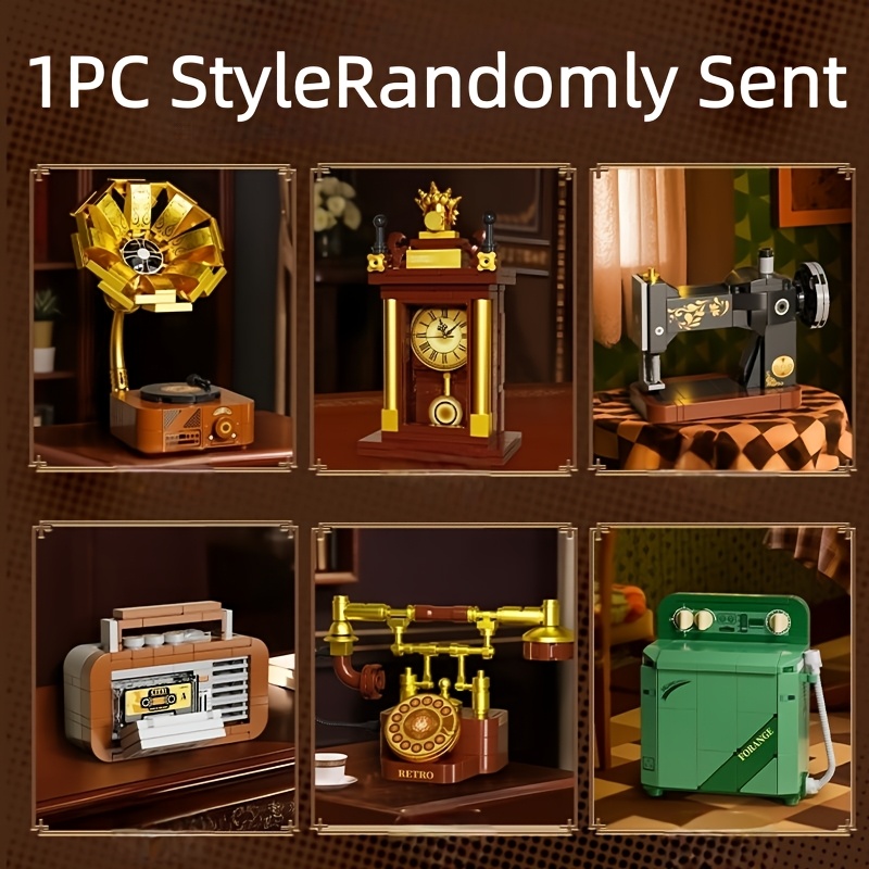 TEMU 1pc Of Creative And Fun Building Block Model In A Random Style, Fully Replicating A Vintage Atmosphere. An Educational Toy That Helps Skills And